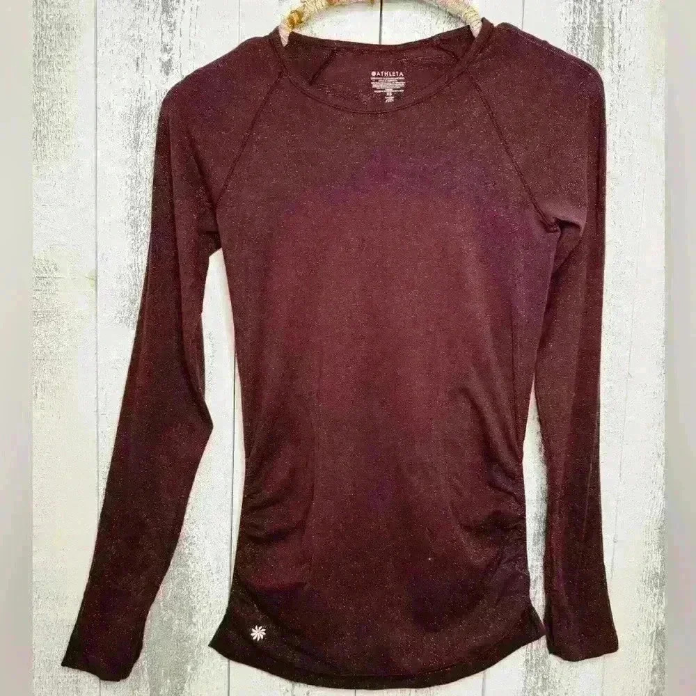 Athleta Metallic Thread Long-sleeve Shirt. - Picture 3 of 9